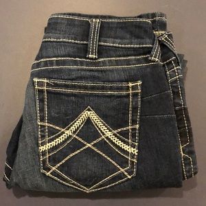 Women’s Ariat jeans.